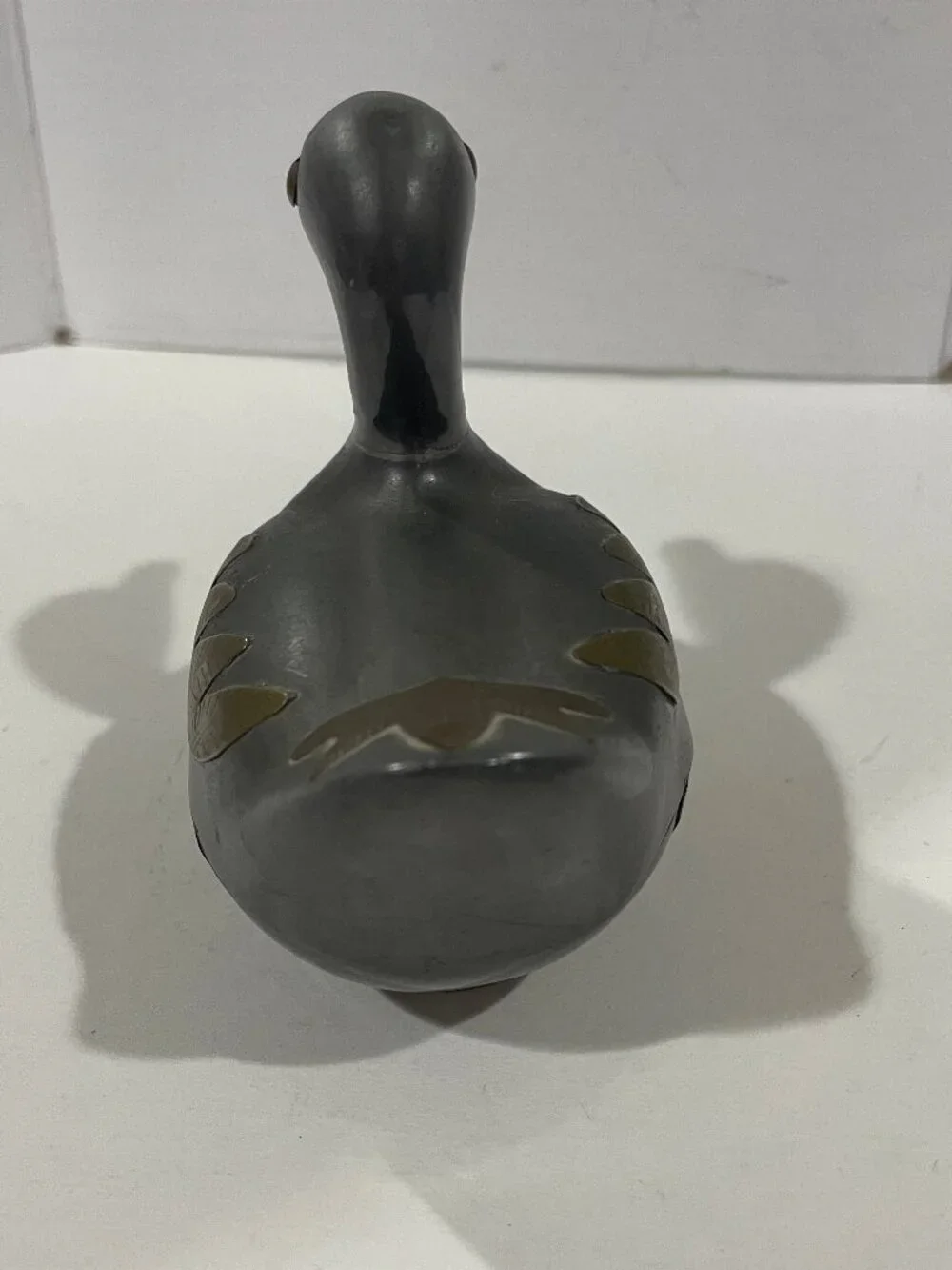 Vtg 1960s Duck Trinket Box Mid Century Modern MCM Pewter Brass Metal Hong Kong